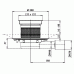 HL90-3020 Трап для балконов и террас с горизонтальным выпуском, с малой высотой корпуса, с декоративной решеткой под плитку 3020